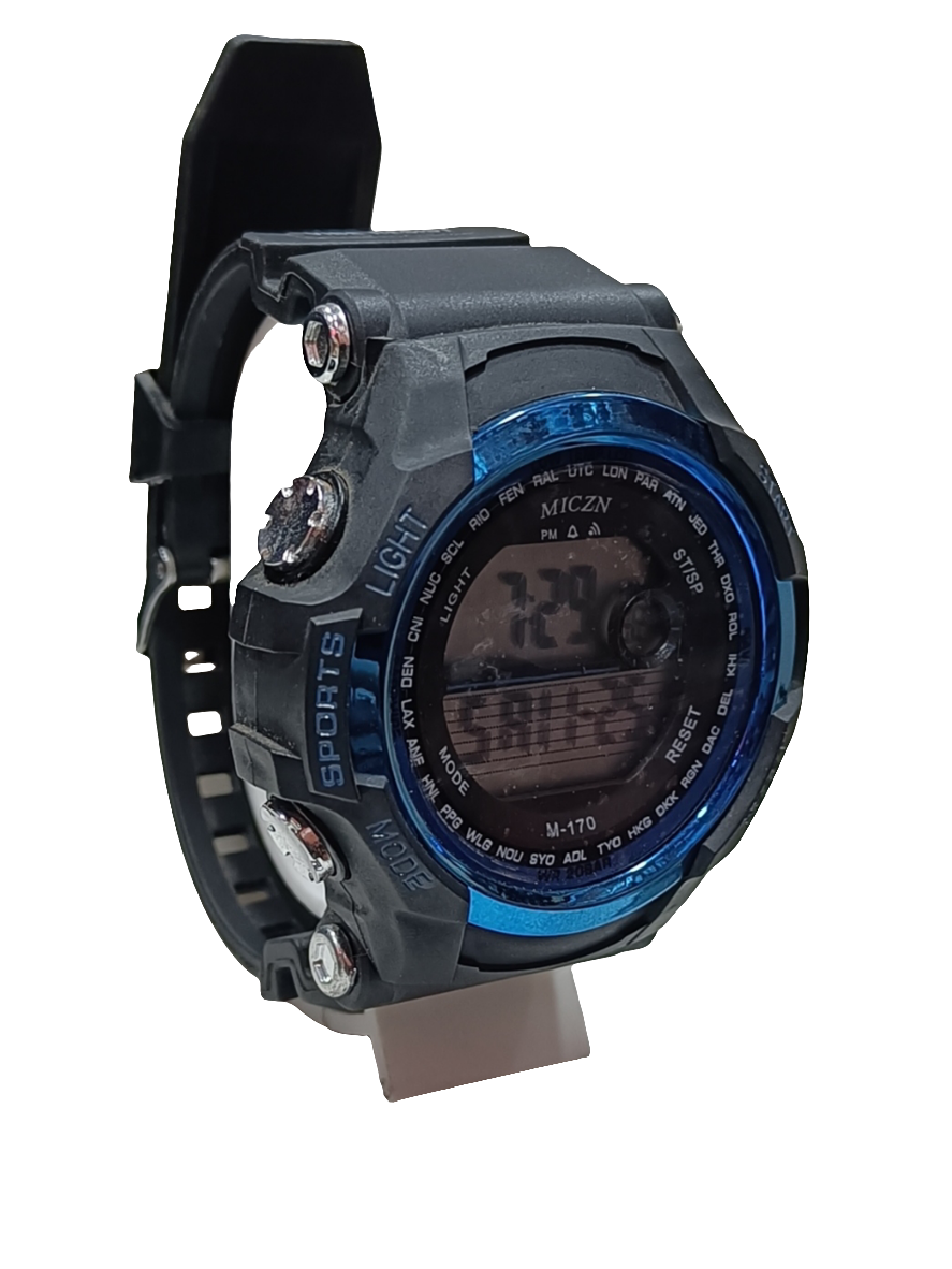 Digital Watch ( Black With Blue )