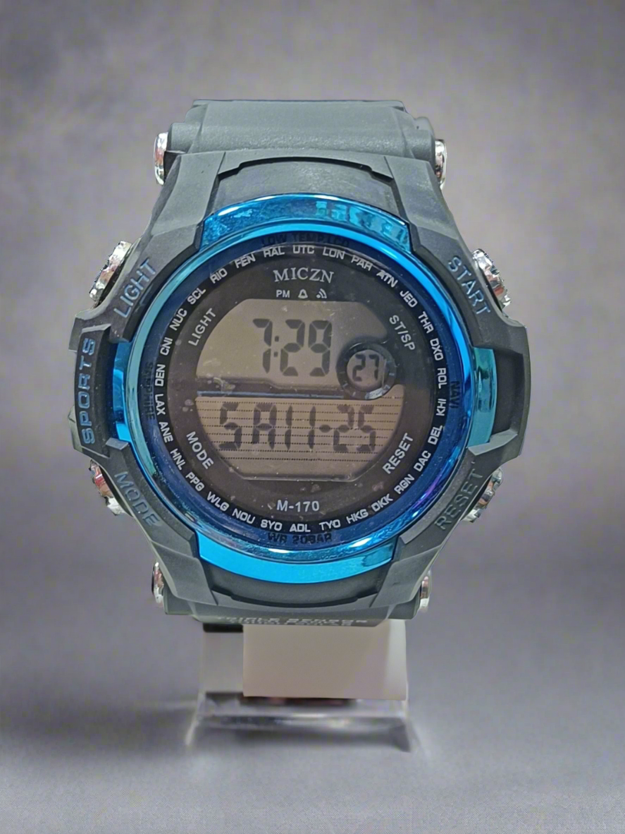 Digital Watch ( Black With Blue )